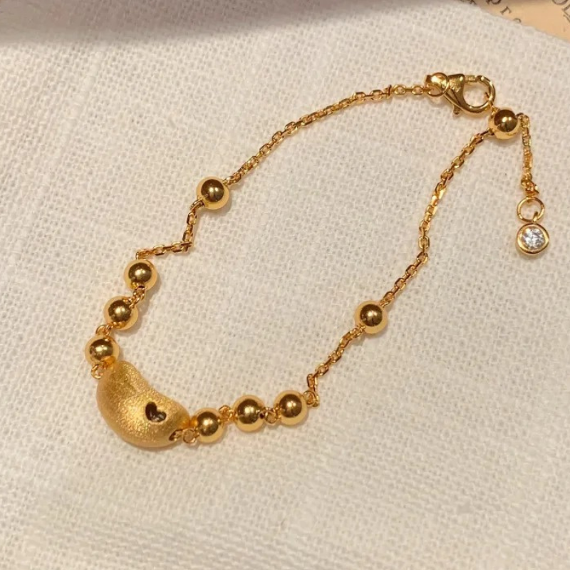 Gold-Plated 925 Silver| Cashew Jewelry Set (Bracelet+Necklace)