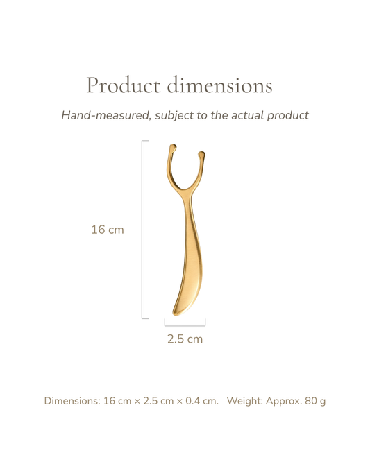 U-Shape Massage Tool - Brass, For Ear, Nose & Face