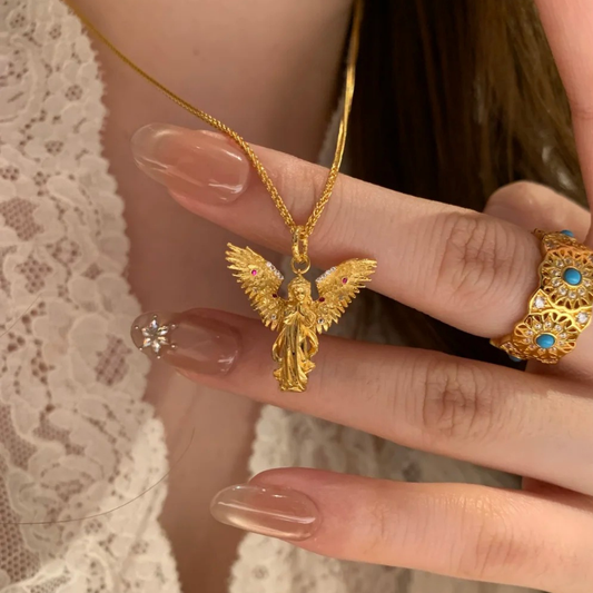 Gold-Plated 925 Silver| Angel Necklace