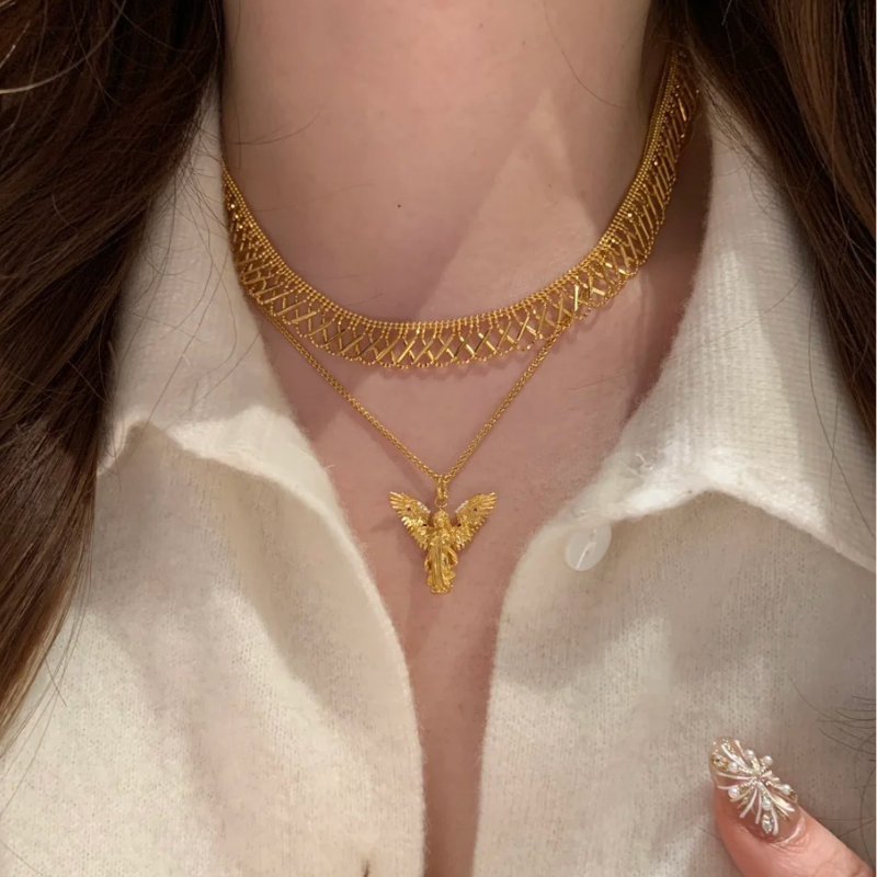 Gold-Plated 925 Silver| Angel Necklace