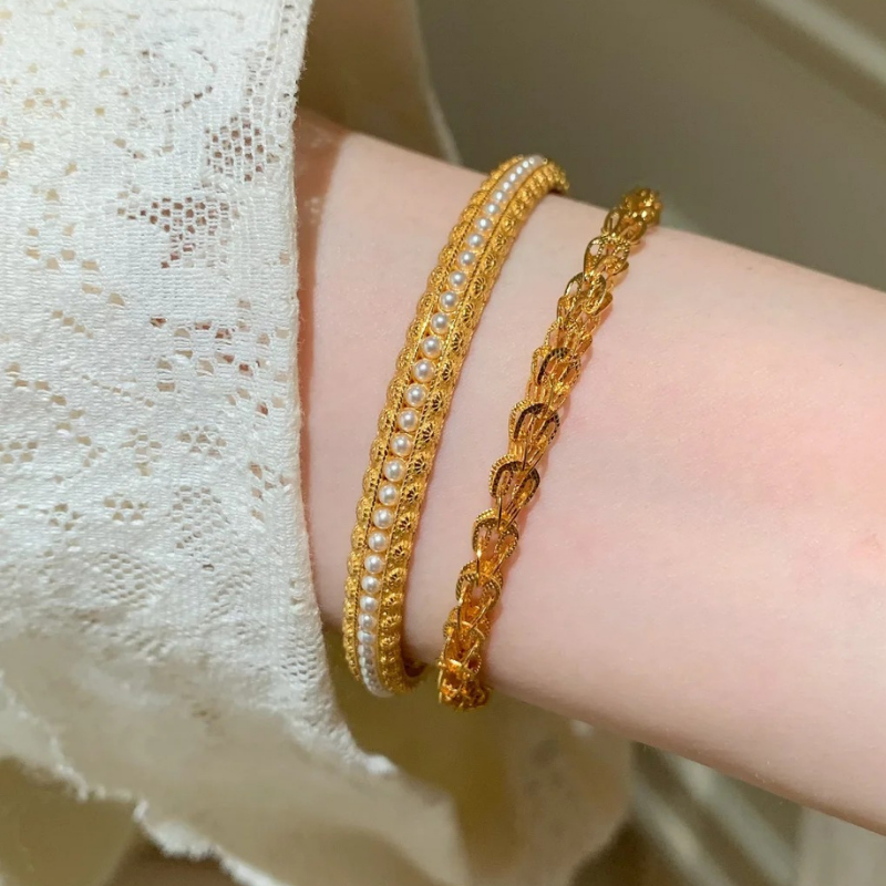 Gold-Plated 925 Silver| Qing Dynasty Queen Replica Bangle