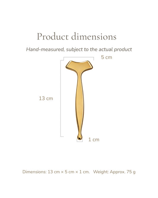 T-Shape Gua Sha Tool - Brass, For Face & Acupoint Pressure