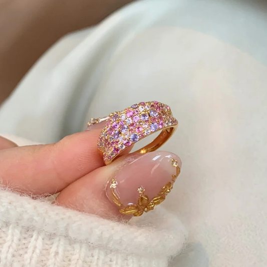 Gold-Plated 925 Silver| Colorful Galaxy Ring