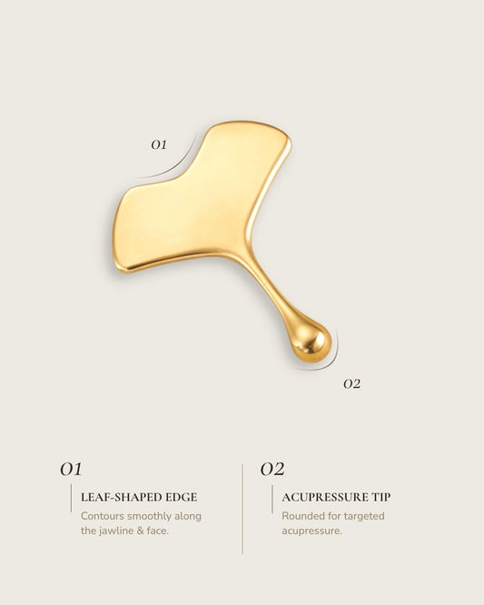 Brass Leaf Facial Gua Sha Tool