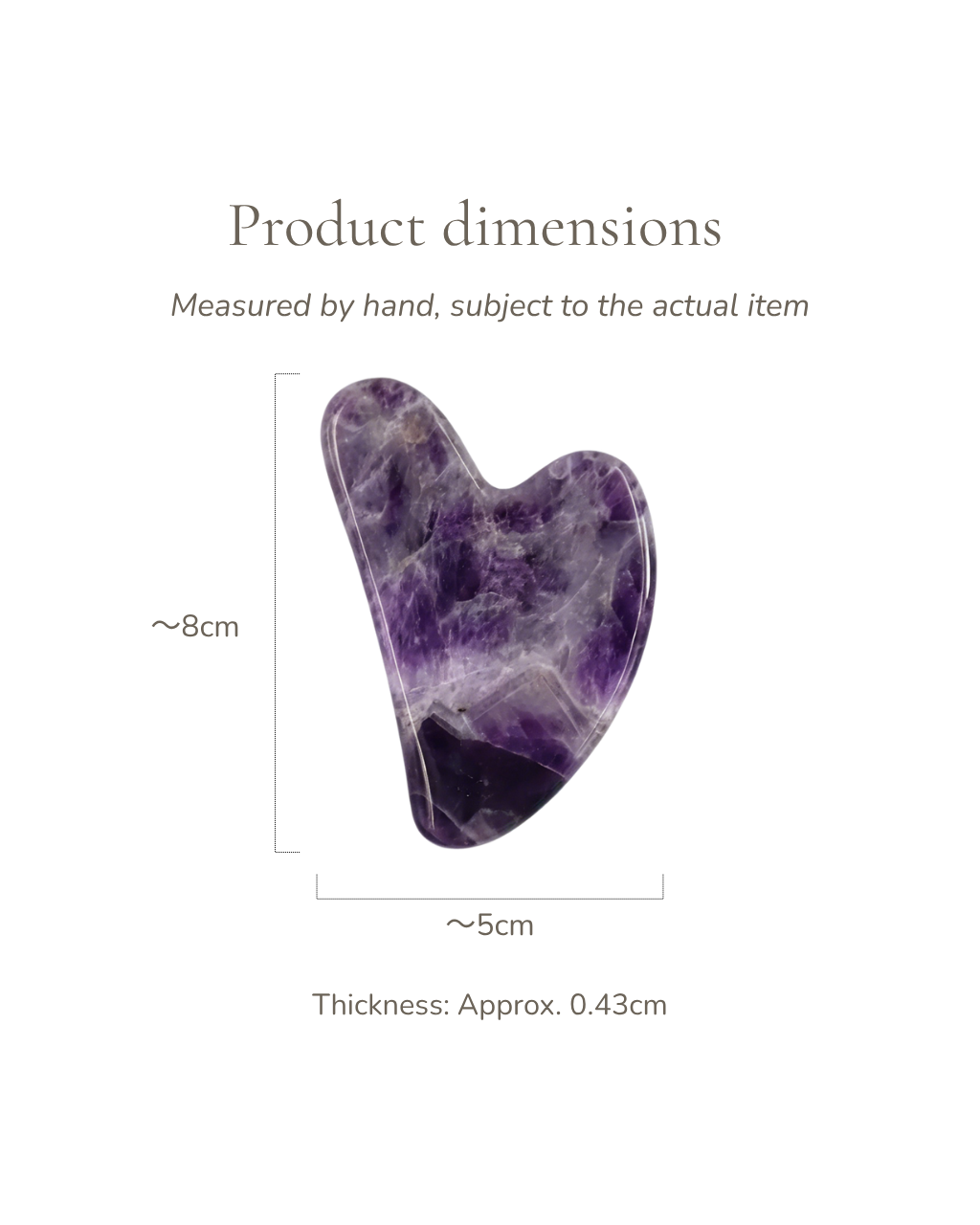 Crystal Gua Sha Board - Amethyst, For Clarity