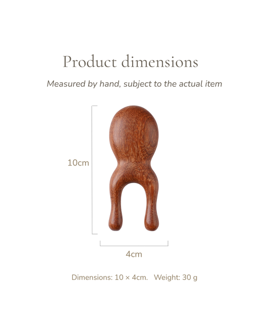 Acupressure Tool - Wood, For Eye & Nose Lymphatic Relief