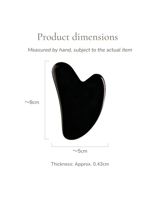 Crystal Gua Sha Board - Obsidian, For Grounding