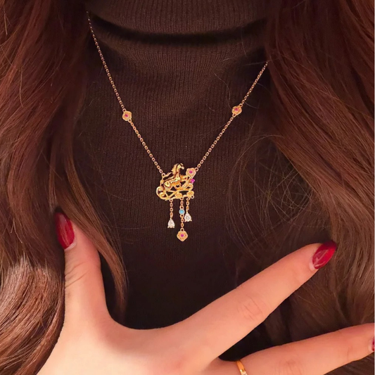 Gold-Plated 925 Silver| Wheat Ear Stud Earrings Necklace
