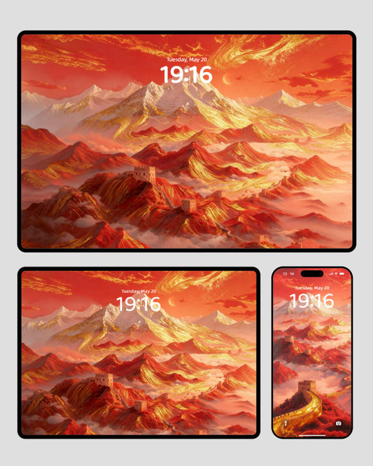 Harmonize Ambition & Fortune: 'Fire Earth Metal' Wallpaper for Success Flow