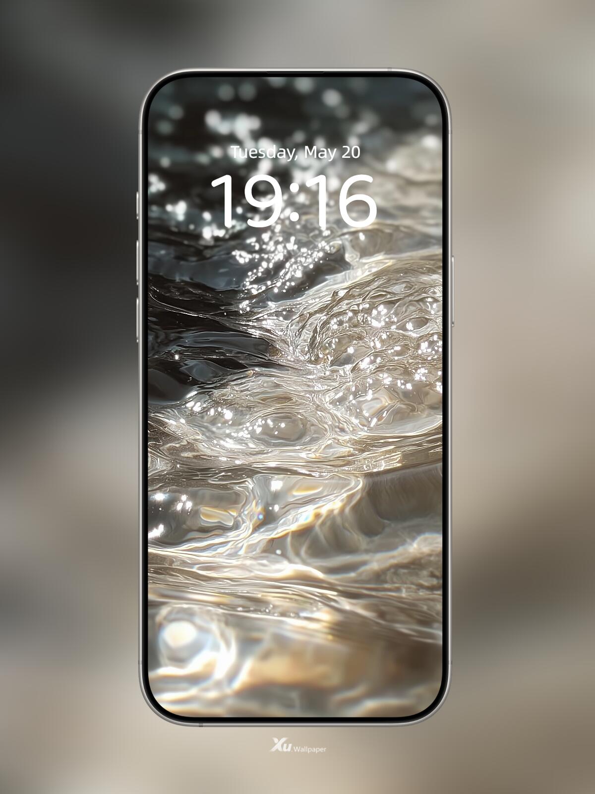 Clarity & Flow: 'Metal Water' Wallpaper for Wisdom & Smooth Success