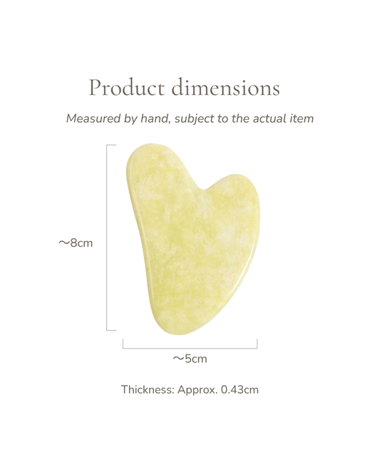 Jade Gua Sha Board - Lemon Jade - For Brighten