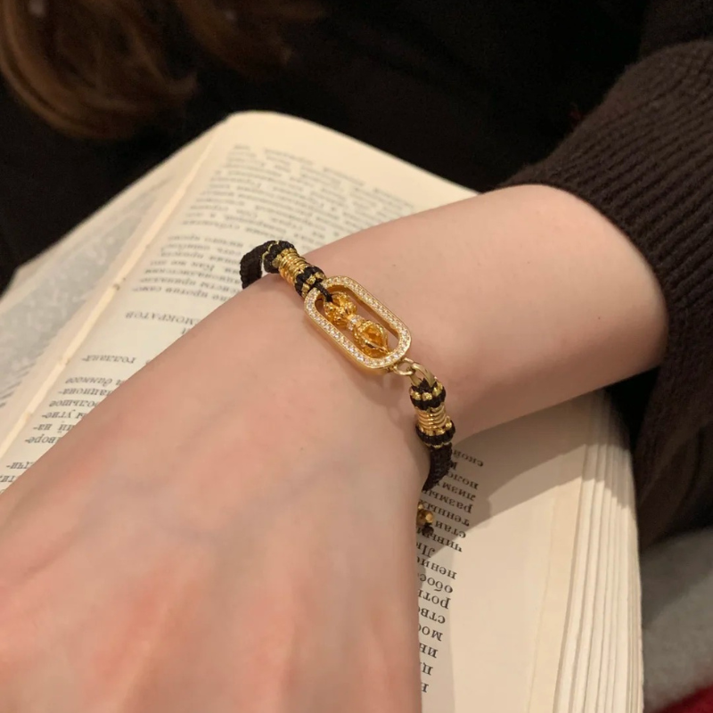 Gold-Plated 925 Silver|Vajra Cross Bracelet - Buddhist Symbol for Protection & Inner Strength
