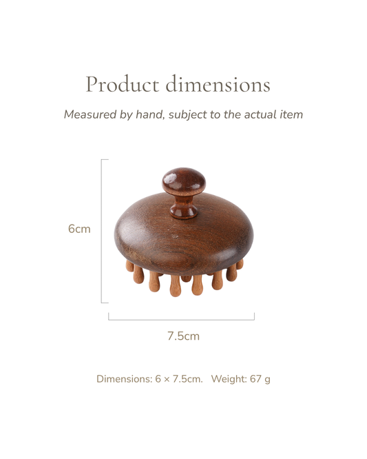 Massage Comb - Wood, For Head & Body Meridian