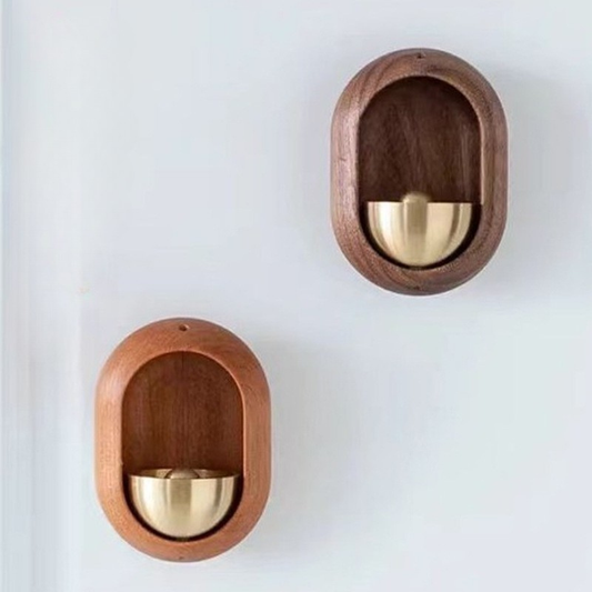 Oval Solid Wood Door Chime | Feng Shui Entryway Energy Tool