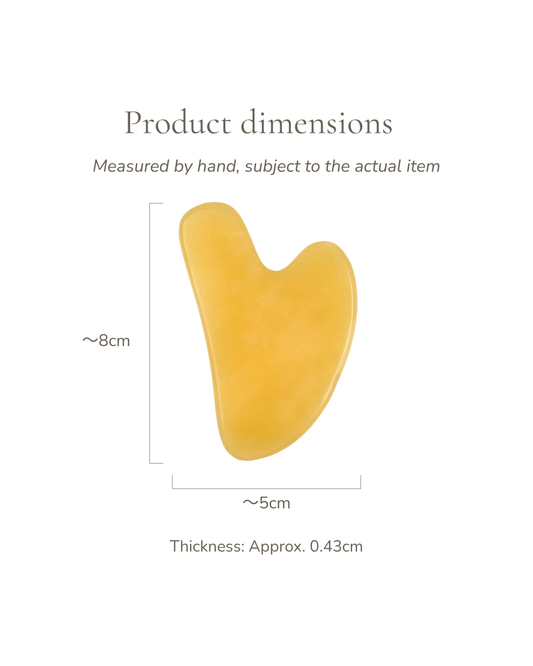 Jade Gua Sha Board - Yellow Jade, For Revitalize