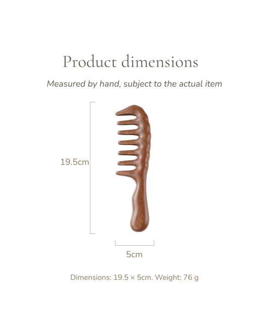 Massage Comb - Wood, For Scalp Care & Gentle Meridian Combing