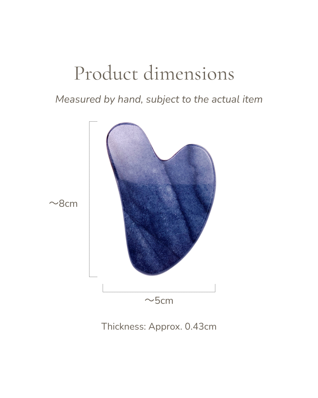 Jade Gua Sha Board - Blue Aventurine, For Calm