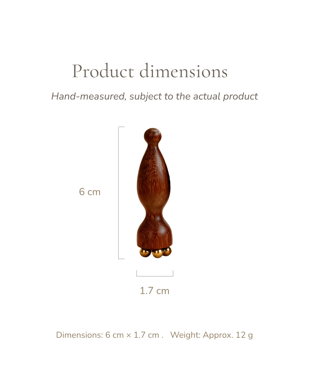 Lotus Pod Massage Tool - Wood & Brass, For Eyes