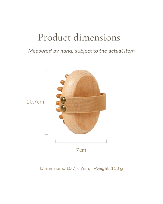 Body Meridian Pressure Brush - Wood, For Body Detox