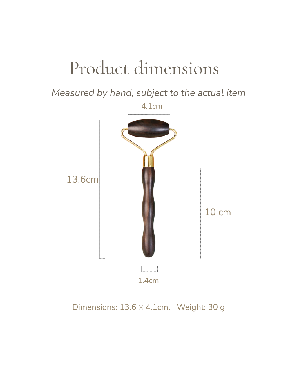 Gua Sha Roller - Wood & Brass, For Facial Lifting Massage