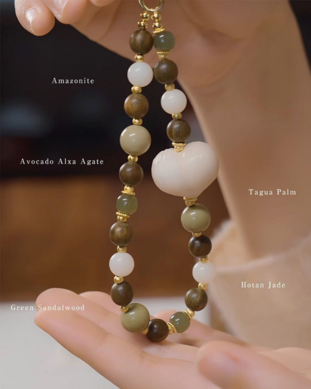 Phone Charm, Forest Messenger, Wood & Jade, Ground Your Energy
