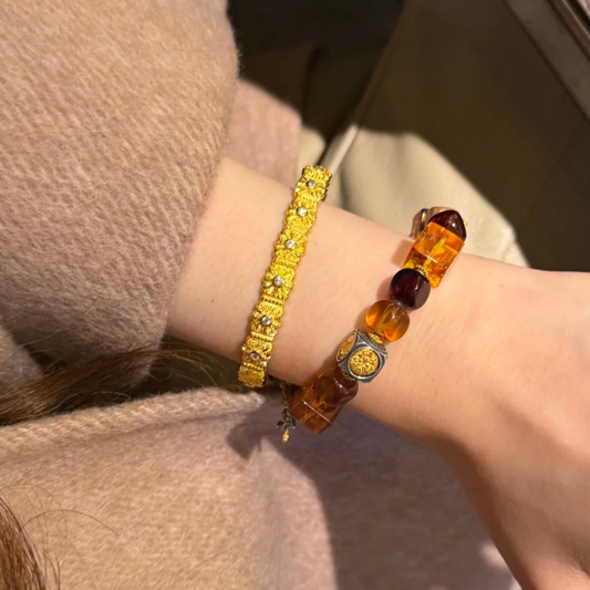 Gold-Plated 925 Silver|Prayer Wheel Bracelet