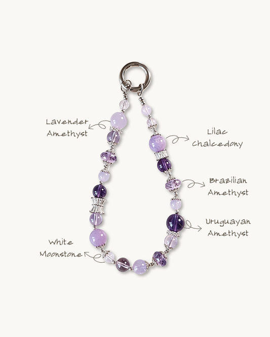 Phone Charm, Nine Purple Fire, Amethyst, Support Your Studies