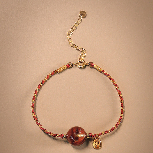 2026 Year of the Horse Red String Bracelet for「Horse」| Blessed “Fu” Charm