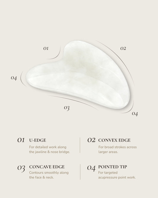 3D White Jade Gua Sha Tool