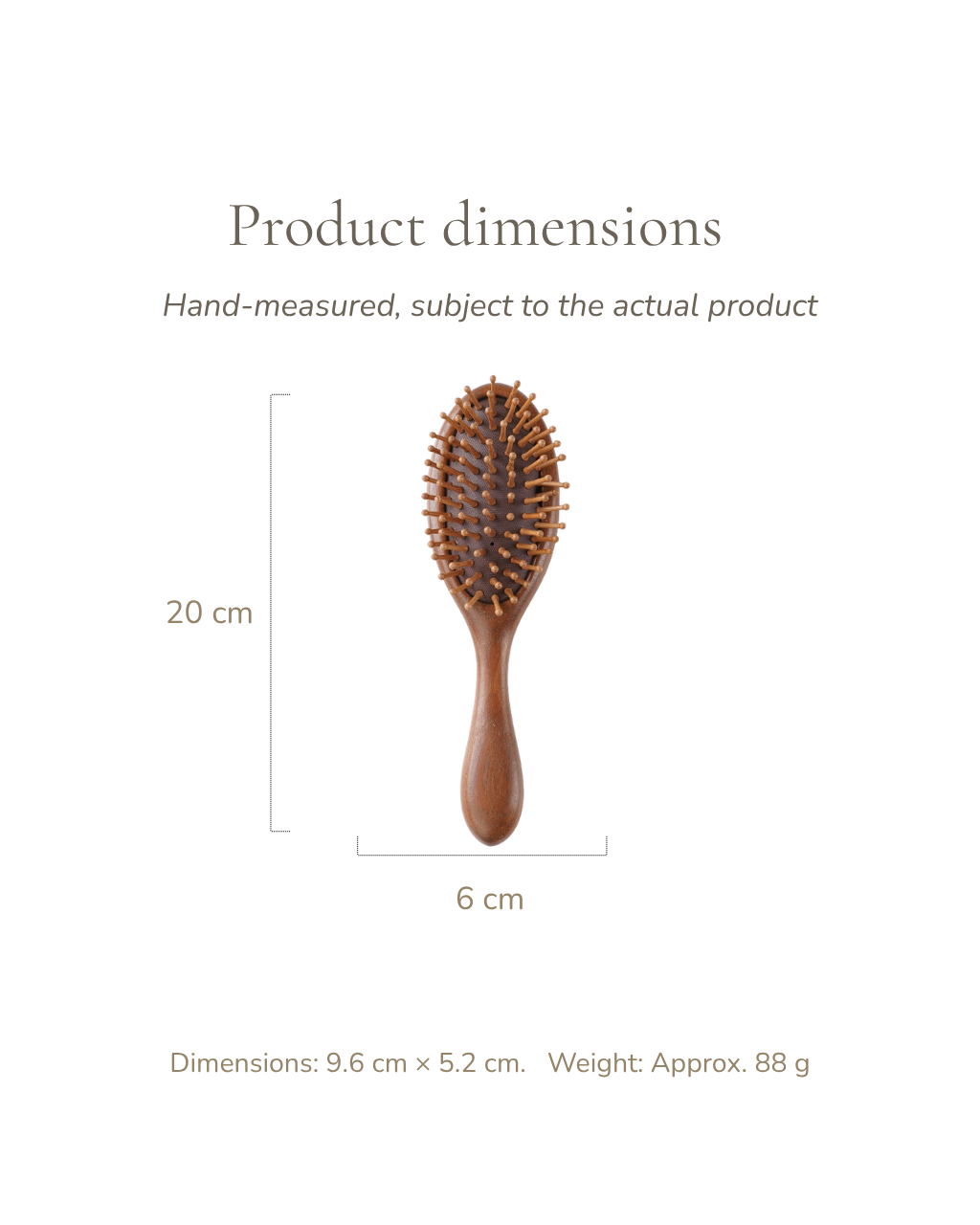 Massage Cushion Comb - Wood, For Gentle Meridian Combing
