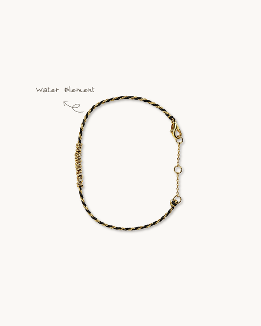 Handwoven Cord Series, Dark Gold Guardian Bracelet, Protection