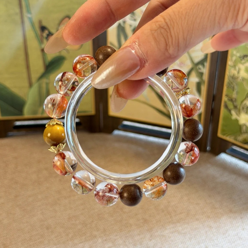 Herbal Incense Bracelet|"Golden Fortune", Tiger's Eye & Koi Phantom, Various Herbal Recipes Available