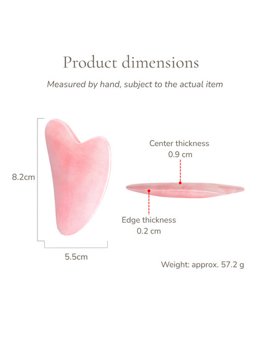 3D Crystal Gua Sha Board - Rose Quartz