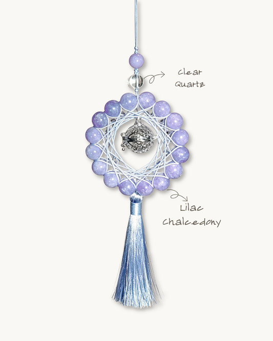 Hanging Charm, Purple Breeze, Lilac Chalcedony, Balance Your Space