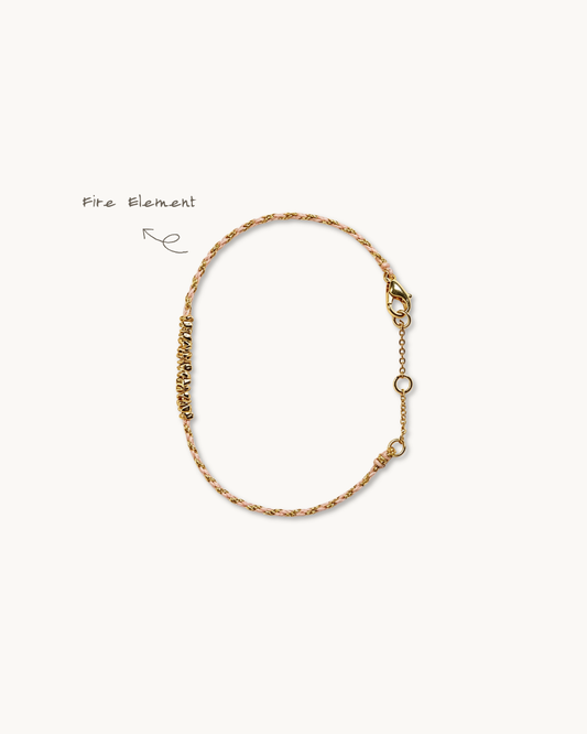 Handwoven Cord Series, Pink Haze Bracelet, Attract Connections