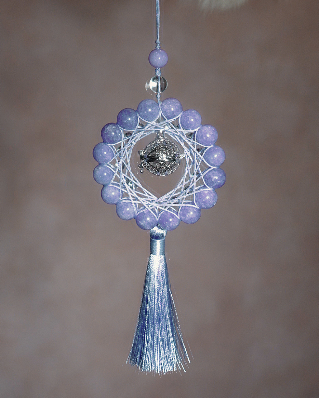 Hanging Charm, Purple Breeze, Lilac Chalcedony, Balance Your Space