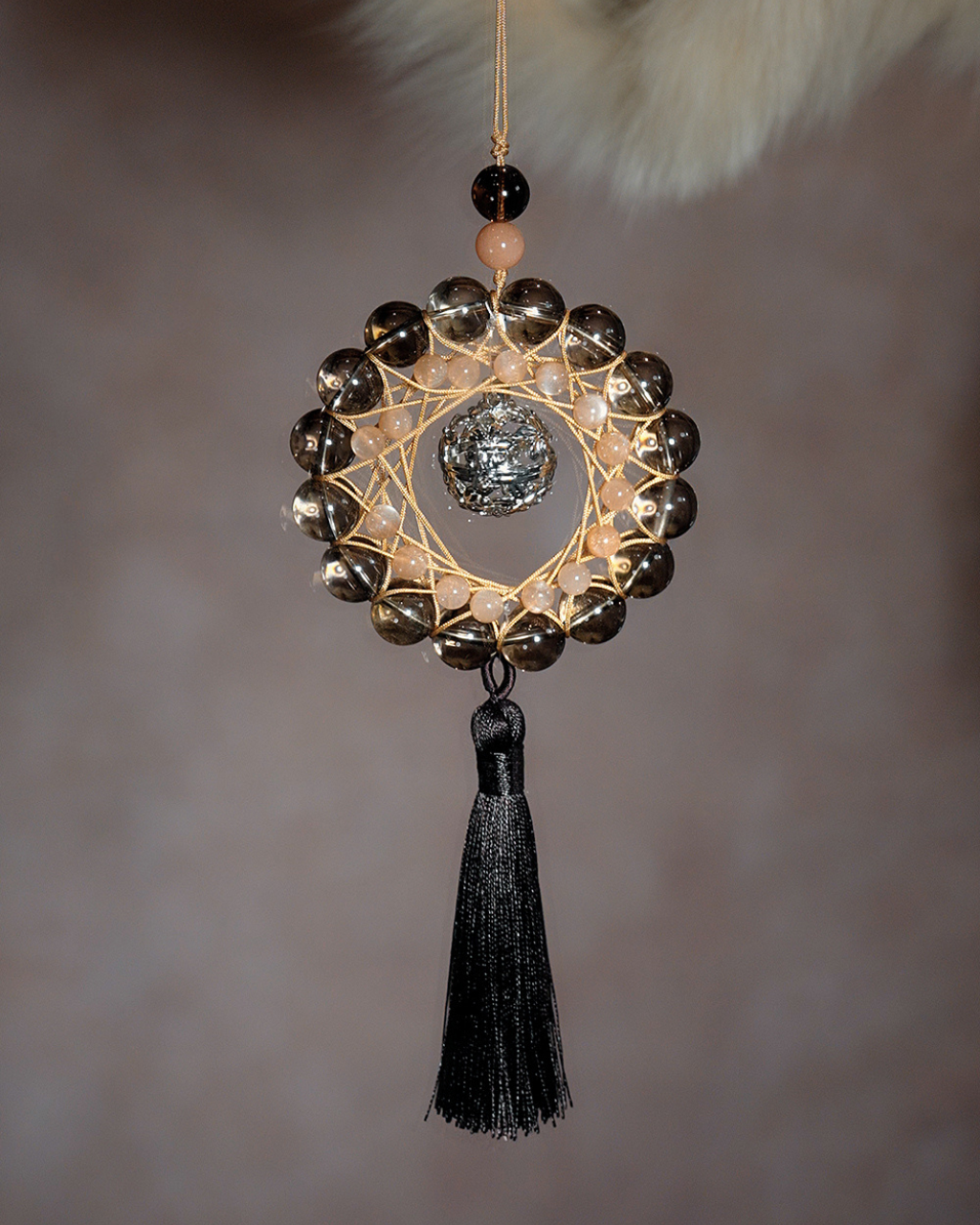 Hanging Charm, Tea Ritual, Smoky Quartz, Settle Your Space