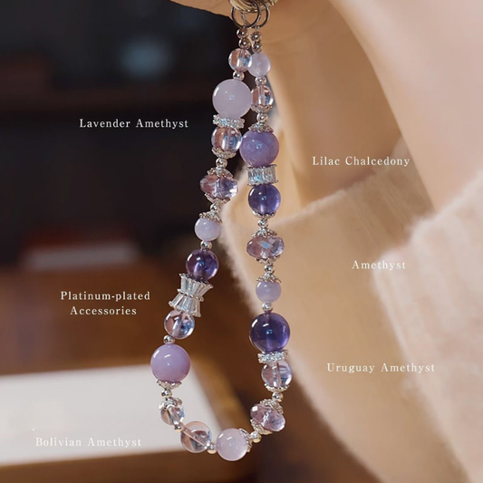 Phone Strap | Nine Purple Fire – Brazilian & Uruguayan Amethyst for Career & Academic Success