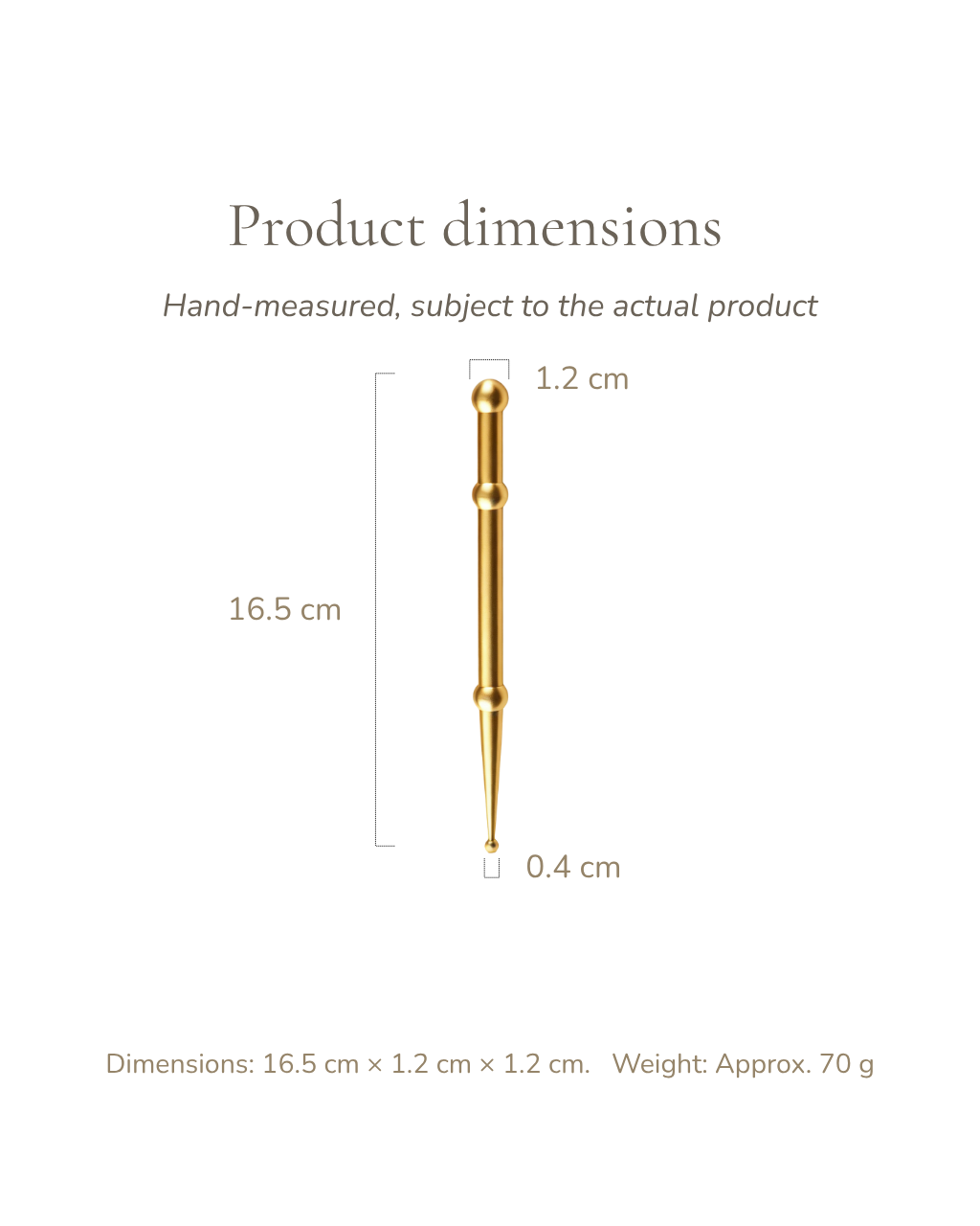 Acupressure Pen - Brass, For Acupoint Pressure