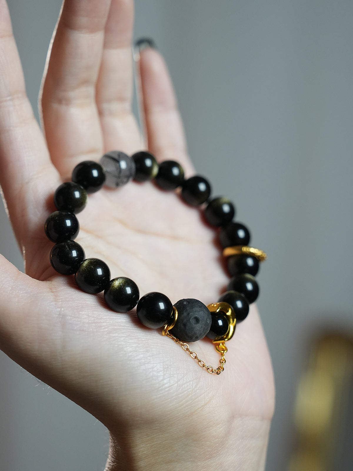 Bracelet|"Black Moon" for Protection & Inner Change