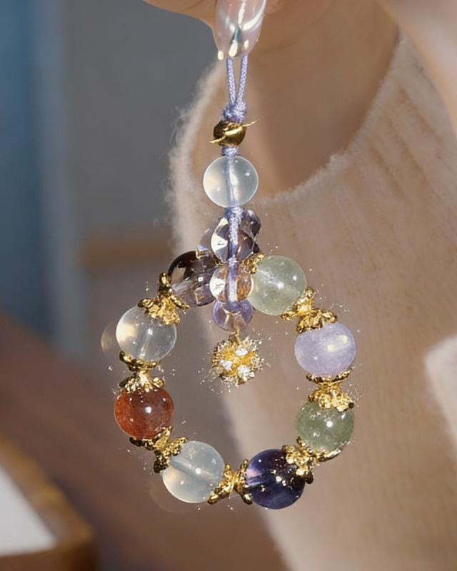 Phone Charm, Smooth Sailing, Amethyst Quartz, Clear Your Path