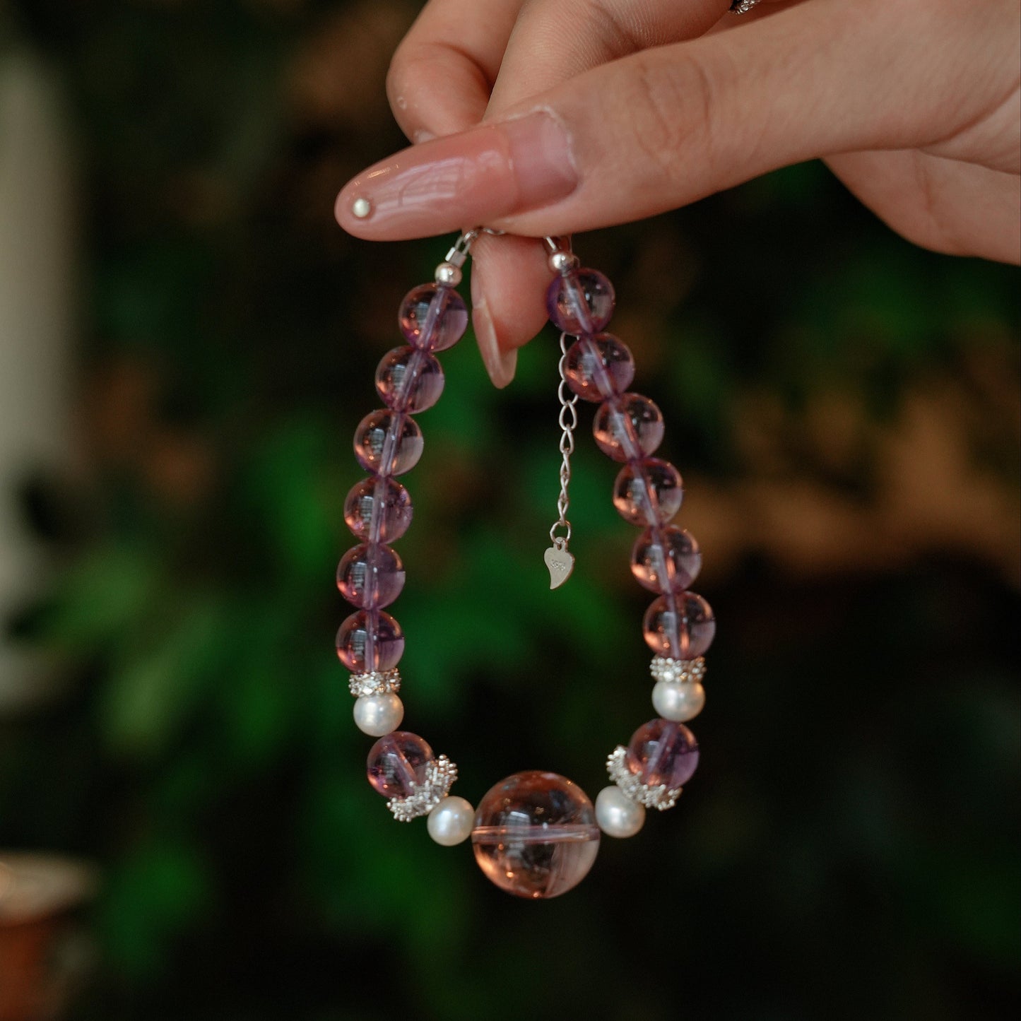 Bracelet|"Bright Future" Brazilian Amethyst & Pearl for Academic Success