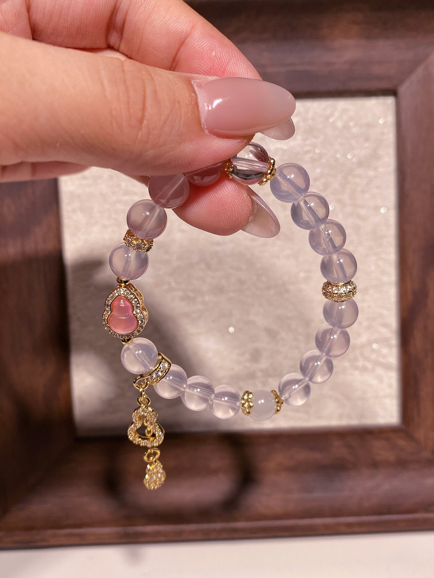 Bracelet|"Blessing Wealth Wrap" Jelly Rose Quartz & Moonstone for Love & Fortune