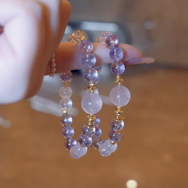 2026 Cancer Bracelet | Transformation Stone Jelly Pink Crystal