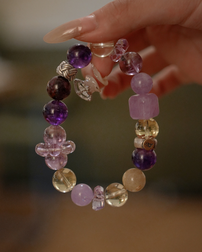 Monkey Blessing, Mixed Crystal Bracelet, Shield Your Year