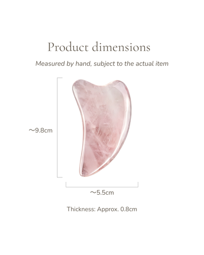 Large Crystal Gua Sha Board - Rose Quartz