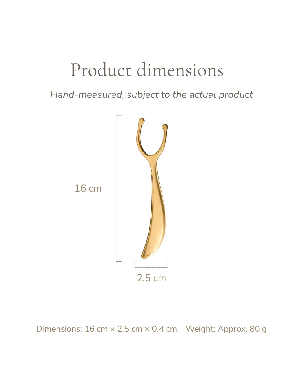 U-Shape Massage Tool - Brass, For Ear, Nose & Face