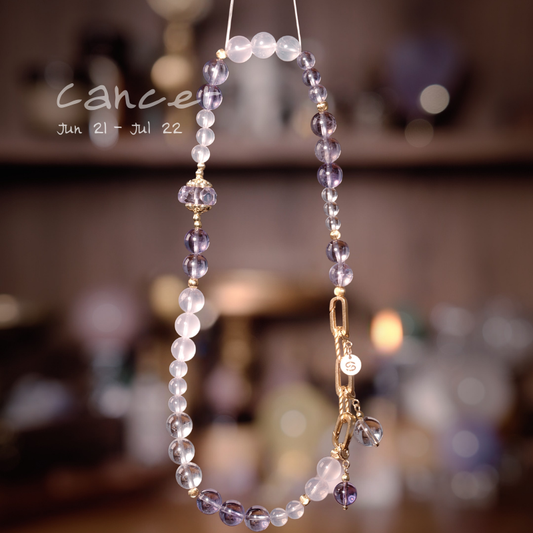2026 Cancer Double-Wrap Bracelet | Transformation Stone Jelly Pink Crystal
