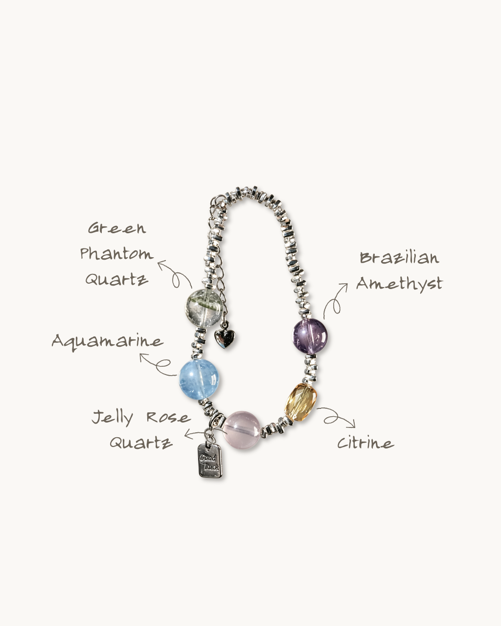 Summer Dopamine, Mixed Crystal Bracelet, Boost Your Mood