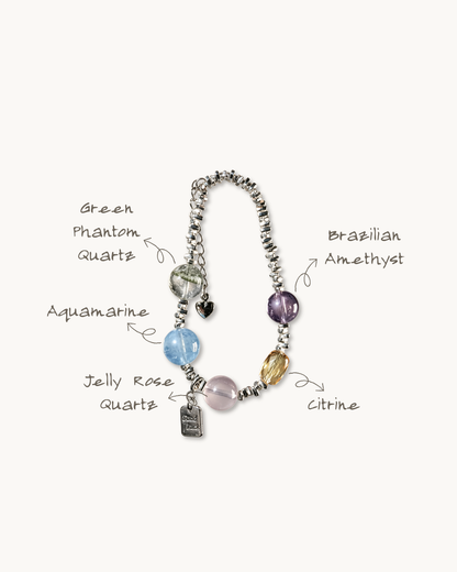 Summer Dopamine, Mixed Crystal Bracelet, Boost Your Mood